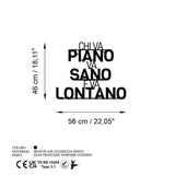 Decoratiune de perete Metal Lontano 1, Negru, 56x46 cm