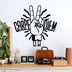 Decoratiune de perete Metal Carpe Diem 2, Negru, 56x54 cm, SKU 891TNL3494