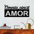 Decoratiune de perete Metal Omnia Vincit Amor 1, Negru, 60x30 cm, SKU 891TNL3498