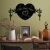 Decoratiune de perete Metal Omnia Vincit Amor 2, Negru, 60x30 cm, SKU 891TNL3499