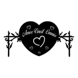 Decoratiune de perete Metal Omnia Vincit Amor 2, Negru, 60x30 cm