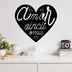 Decoratiune de perete Metal Omnia Vincit Amor 3, Negru, 56x50 cm, SKU 891TNL3501