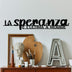 Decoratiune de perete Metal La Speranza 1, Negru, 86x14 cm, SKU 891TNL3507