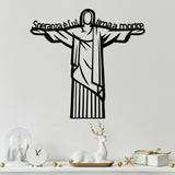 Decoratiune de perete Metal La Speranza 4, Negru, 56x54 cm