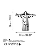 Decoratiune de perete Metal La Speranza 4, Negru, 56x54 cm
