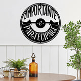 Decoratiune de perete Metal Limportante Partecipare 1, Negru, 56x56 cm