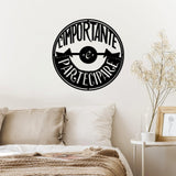 Decoratiune de perete Metal Limportante Partecipare 1, Negru, 56x56 cm