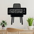 Decoratiune de perete Metal Limportante Partecipare 3, Negru, 50x56 cm, SKU 891TNL3513