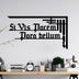 Decoratiune de perete Metal Si Vis Pacem 1, Negru, 60x33 cm, SKU 891TNL3516