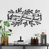 Decoratiune de perete Metal Audaces Fortuna 2, Negru, 55x32 cm