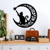 Decoratiune de perete Metal Cat 3, Negru, 55x55 cm, SKU 891TNL3524