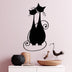 Decoratiune de perete Metal Cat 10, Negru, 30x60 cm, SKU 891TNL3531