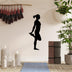 Decoratiune de perete Metal Yoga 1, Negru, 21x60 cm, SKU 891TNL3534