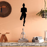 Decoratiune de perete Metal Yoga 2, Negru, 18x60 cm