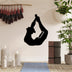 Decoratiune de perete Metal Yoga 3, Negru, 38x50 cm, SKU 891TNL3536