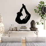 Decoratiune de perete Metal Yoga 3, Negru, 38x50 cm
