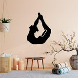 Decoratiune de perete Metal Yoga 3, Negru, 38x50 cm