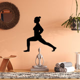 Decoratiune de perete Metal Yoga 4, Negru, 51x55 cm