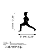Decoratiune de perete Metal Yoga 4, Negru, 51x55 cm