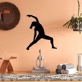 Decoratiune de perete Metal Yoga 5, Negru, 48x55 cm