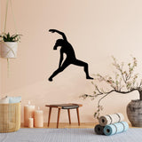 Decoratiune de perete Metal Yoga 5, Negru, 48x55 cm