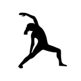 Decoratiune de perete Metal Yoga 5, Negru, 48x55 cm