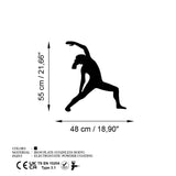 Decoratiune de perete Metal Yoga 5, Negru, 48x55 cm