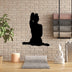 Decoratiune de perete Metal Yoga 9, Negru, 45x55 cm, SKU 891TNL3542