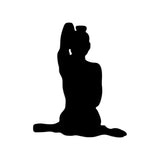 Decoratiune de perete Metal Yoga 9, Negru, 45x55 cm