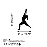 Decoratiune de perete Metal Yoga 10, Negru, 45x55 cm