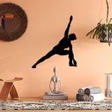 Decoratiune de perete Metal Yoga 13, Negru, 47x55 cm
