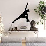 Decoratiune de perete Metal Yoga 13, Negru, 47x55 cm