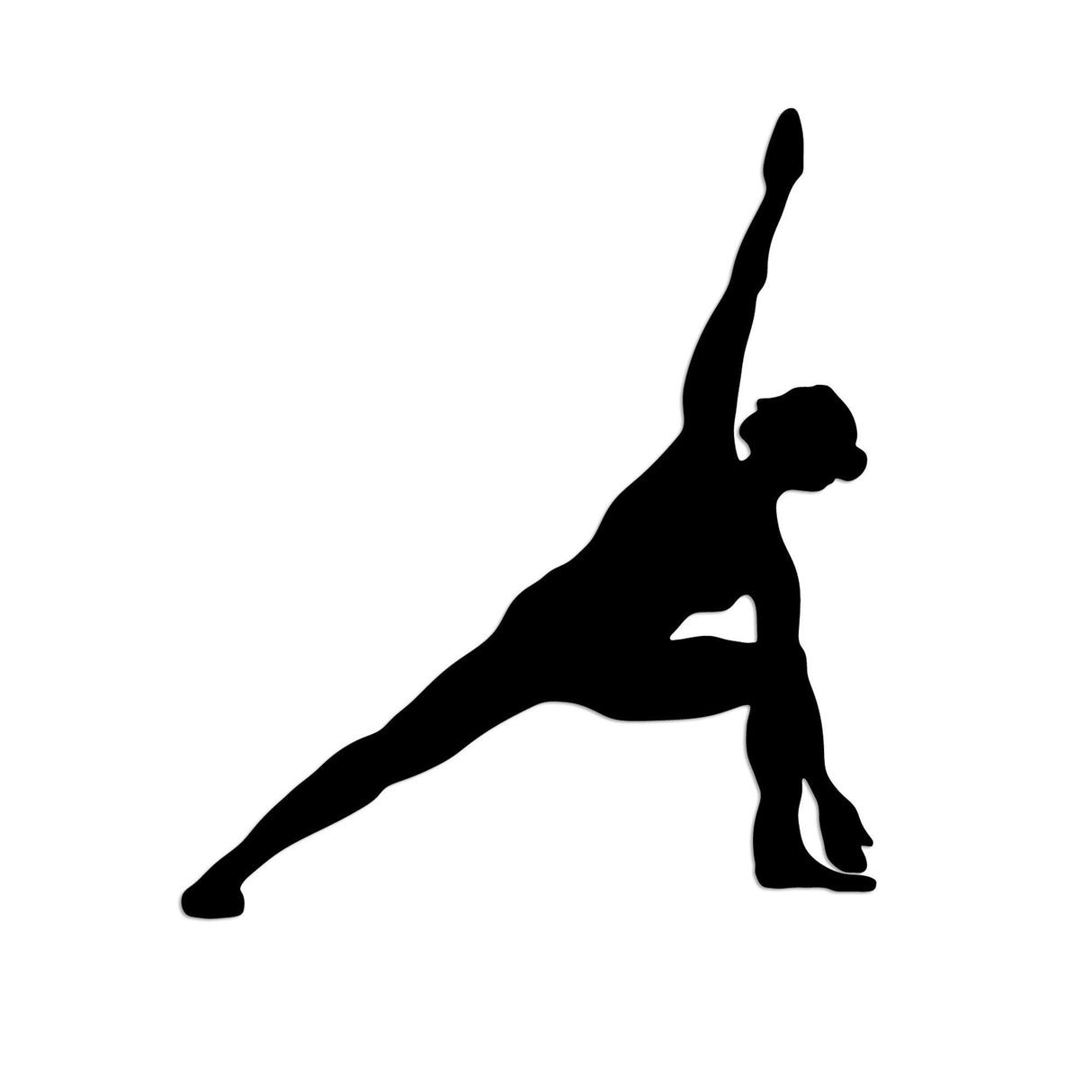 Decoratiune de perete Metal Yoga 13, Negru, 47x55 cm
