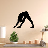 Decoratiune de perete Metal Yoga 14, Negru, 55x45 cm