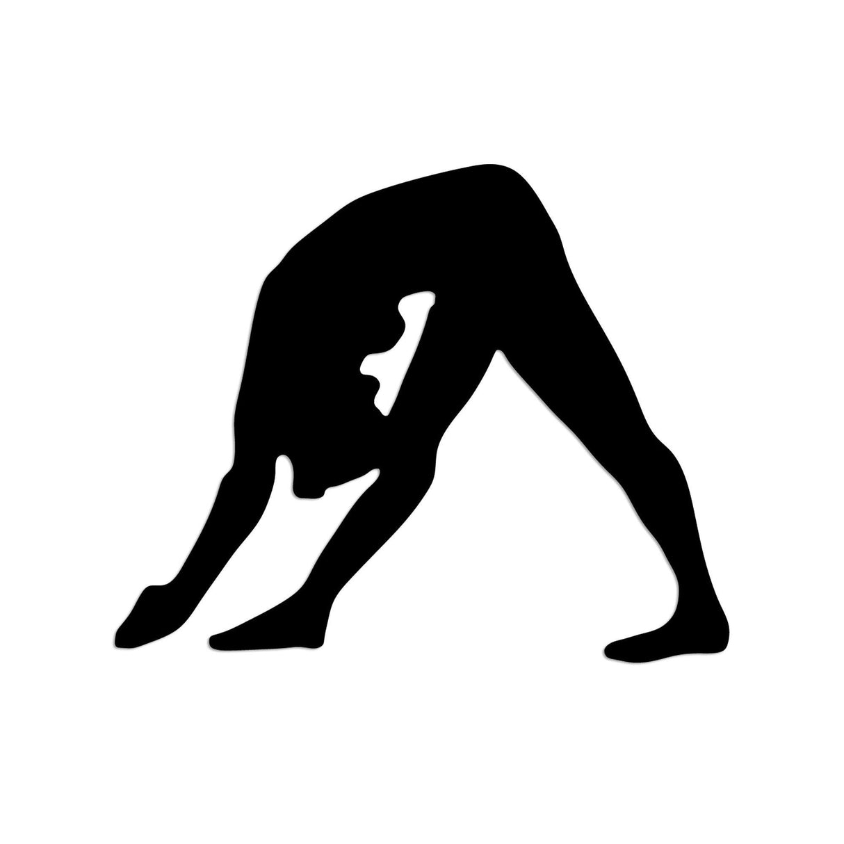 Decoratiune de perete Metal Yoga 14, Negru, 55x45 cm
