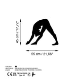 Decoratiune de perete Metal Yoga 14, Negru, 55x45 cm