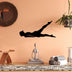 Decoratiune de perete Metal Yoga 15, Negru, 60x28 cm, SKU 891TNL3548