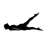 Decoratiune de perete Metal Yoga 15, Negru, 60x28 cm