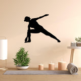 Decoratiune de perete Metal Yoga 17, Negru, 55x44 cm