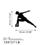 Decoratiune de perete Metal Yoga 17, Negru, 55x44 cm