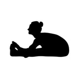 Decoratiune de perete Metal Yoga 23, Negru, 60x37 cm