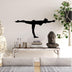 Decoratiune de perete Metal Yoga 24, Negru, 60x30 cm, SKU 891TNL3557