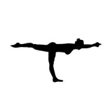 Decoratiune de perete Metal Yoga 24, Negru, 60x30 cm