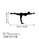 Decoratiune de perete Metal Yoga 24, Negru, 60x30 cm