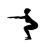 Decoratiune de perete Metal Yoga 27, Negru, 54x55 cm