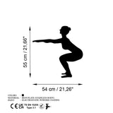 Decoratiune de perete Metal Yoga 27, Negru, 54x55 cm