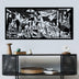 Decoratiune de perete Metal Pıcassso, Negru, 85x40 cm, SKU 891TNL3564