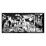 Decoratiune de perete Metal Pıcassso, Negru, 85x40 cm