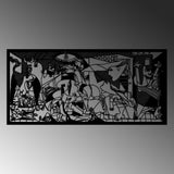Decoratiune de perete Metal Pıcassso, Negru, 85x40 cm