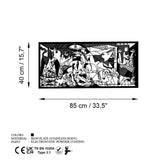 Decoratiune de perete Metal Pıcassso, Negru, 85x40 cm